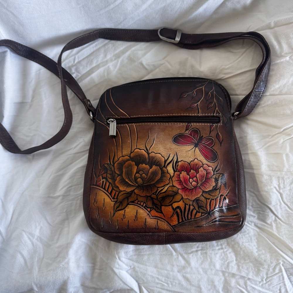 Biacci Leather Butterfly Crossbody Bag